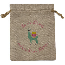 Llamas Burlap Gift Bag