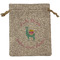 Llamas Medium Burlap Gift Bag - Front