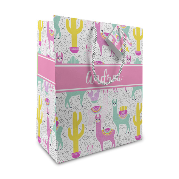 Custom Llamas Medium Gift Bag (Personalized)