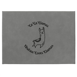 Llamas Medium Gift Box w/ Engraved Leather Lid (Personalized)
