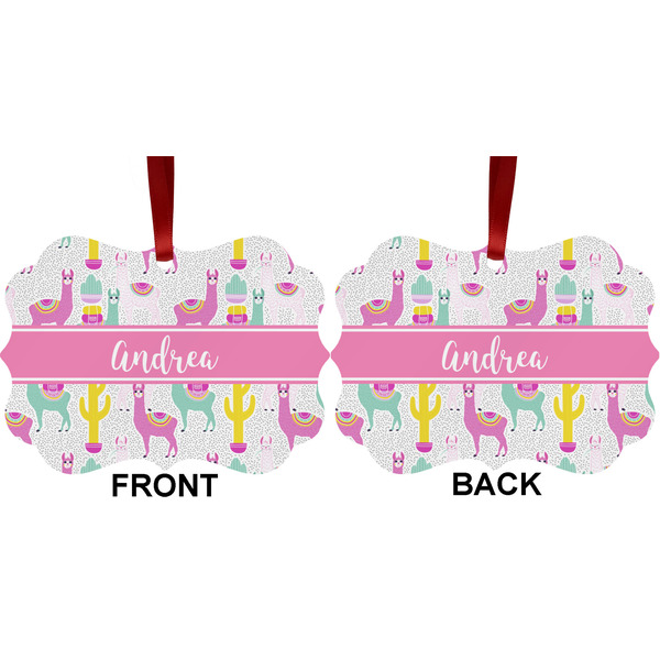 Llamas Metal Benilux Ornament - Front and Back (APPROVAL)