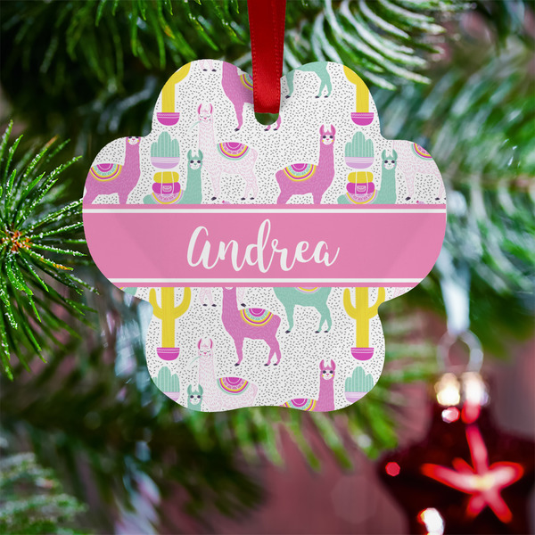 Llamas Metal Paw Ornament - Lifestyle