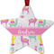 Llamas Metal Star Ornament - Double Sided w/ Name or Text