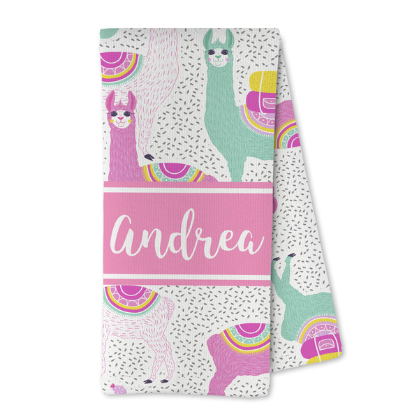 Custom Llamas Kitchen Towel - Microfiber (Personalized)