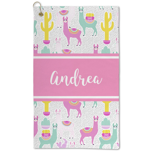Custom Llamas Microfiber Golf Towel - Large (Personalized)