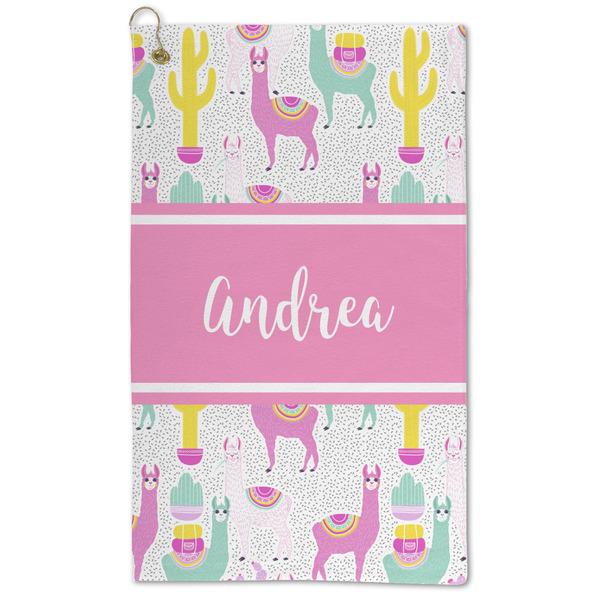 Custom Llamas Microfiber Golf Towel (Personalized)