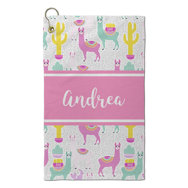 Custom Llamas Microfiber Golf Towel - Small (Personalized)