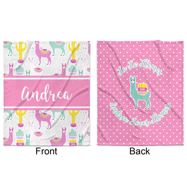 Llamas Minky Blanket - 50"x60" - Double Sided - Front & Back