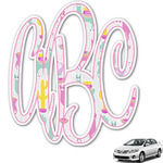 Llamas Monogram Car Decal (Personalized)