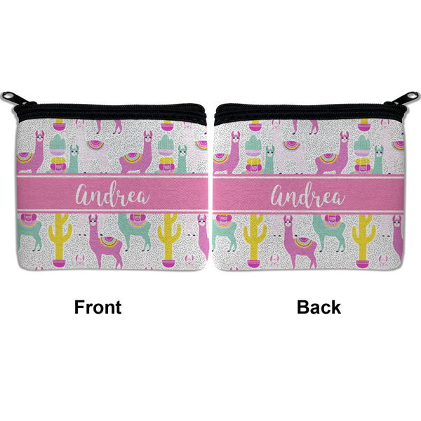 Llamas Neoprene Coin Purse - Front & Back (APPROVAL)