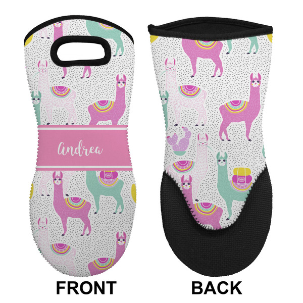 Llamas Neoprene Oven Mitt (Front & Back)