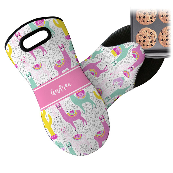 Llamas Neoprene Oven Mitt