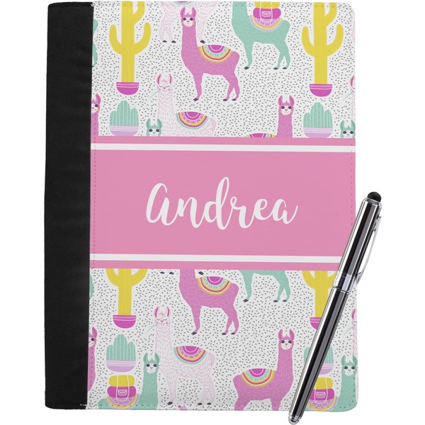 Custom Llamas Notebook Padfolio - Large w/ Name or Text