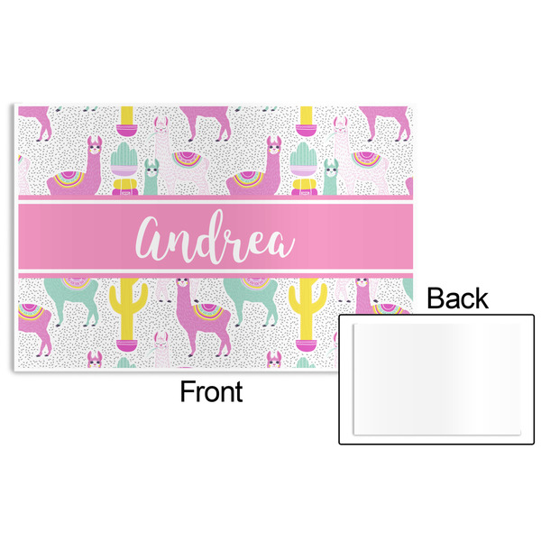 Llamas Disposable Paper Placemat - Front & Back