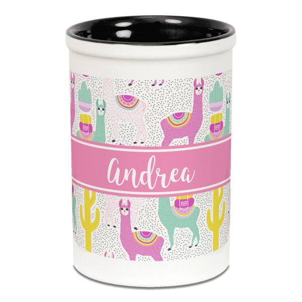Llamas Pencil Holder - Black