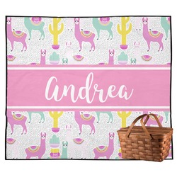 Llamas Outdoor Picnic Blanket (Personalized)