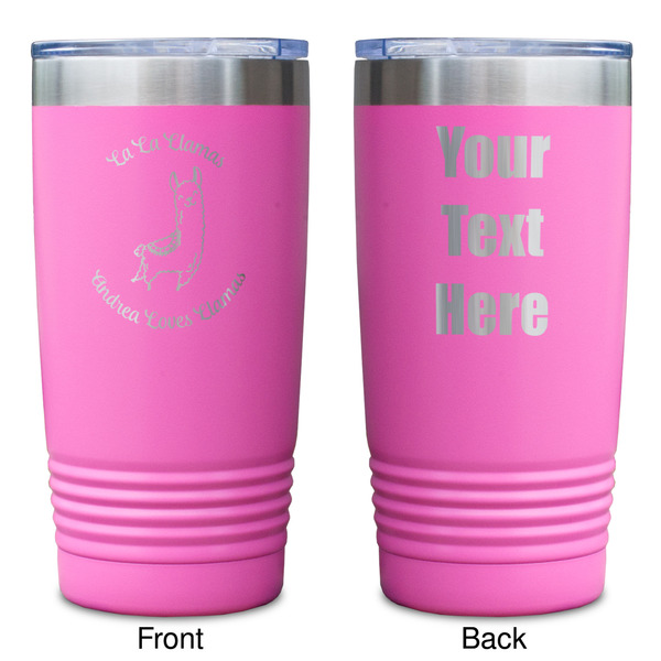 Llamas Pink Polar Camel Tumbler - 20oz - Double Sided - Approval