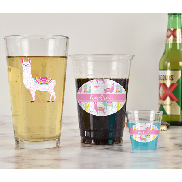 Llamas Pint Glass - Two Content - In Context