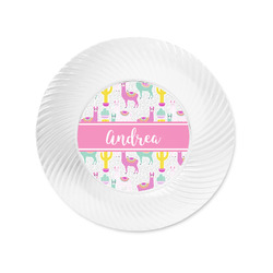 Llamas Plastic Party Appetizer & Dessert Plates - 6" (Personalized)