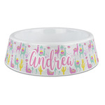 Llamas Plastic Dog Bowl - Large (Personalized)