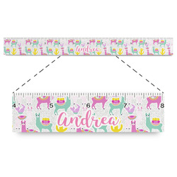 Llamas Plastic Ruler - 12" (Personalized)