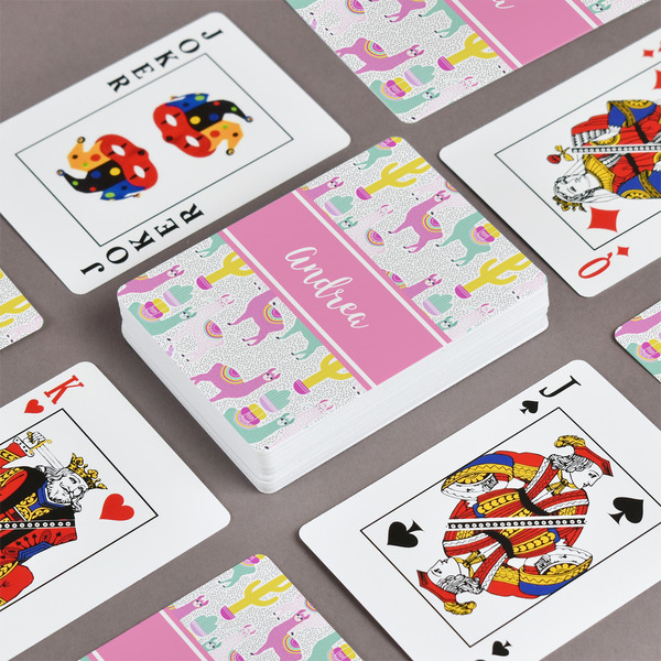 Llamas Playing Cards - Front & Back View