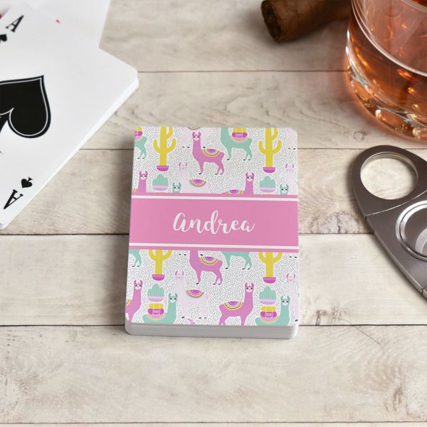 Llamas Playing Cards - In Context