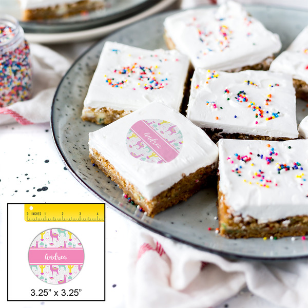 Llamas Printed Icing Circle - Large - In Context