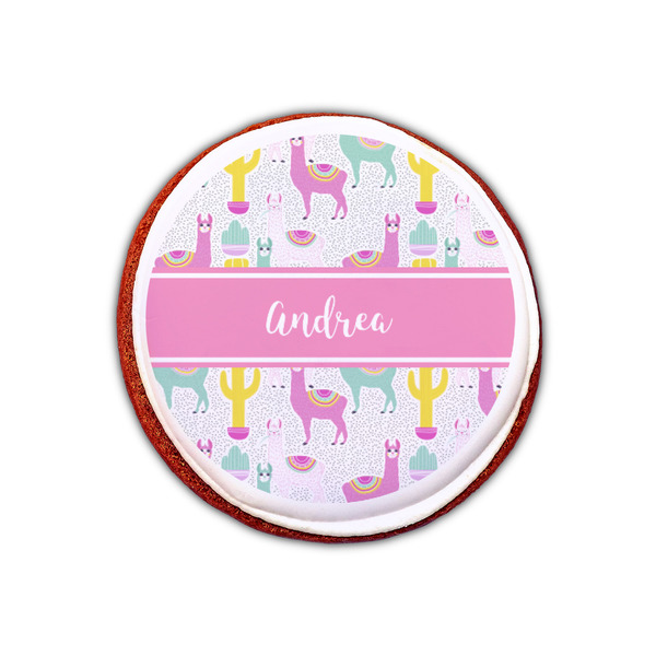 Llamas Printed Icing Circle - XSmall - On Cookie