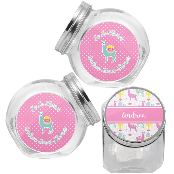 Llamas Puppy Treat Jar - Top Left Right