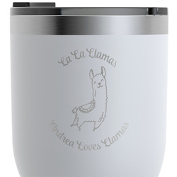 Llamas RTIC Tumbler - White - Engraved Front & Back (Personalized)