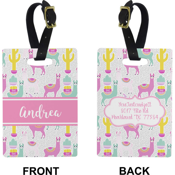Llamas Rectangle Luggage Tag (Front + Back)