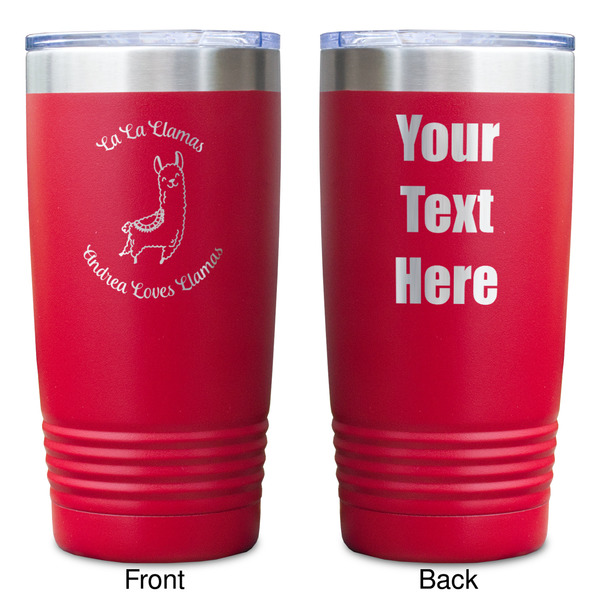Llamas Red Polar Camel Tumbler - 20oz - Double Sided - Approval