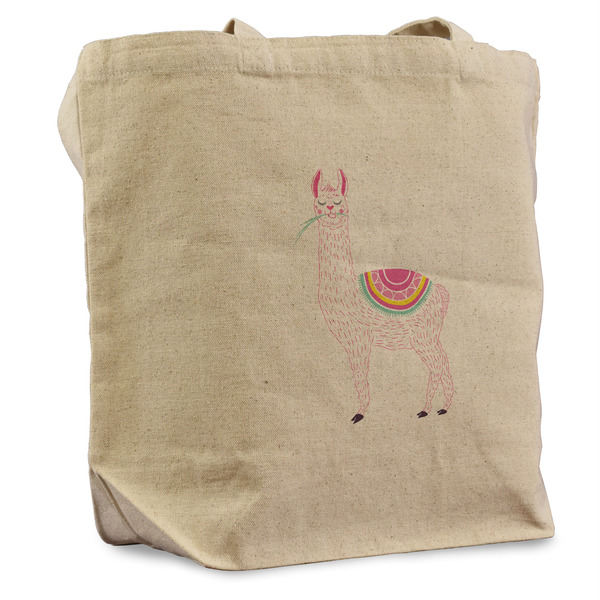 Custom Llamas Reusable Cotton Grocery Bag