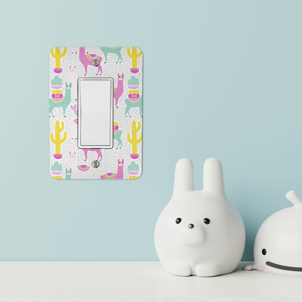 Llamas Rocker Light Switch Covers - Single - IN CONTEXT