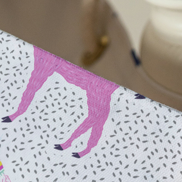 Llamas Large Rope Tote - Close Up View