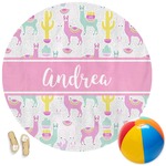 Llamas Round Beach Towel (Personalized)