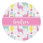 Llamas Round Decal (Personalized)