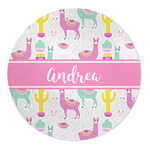 Llamas 5' Round Indoor Area Rug (Personalized)