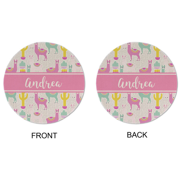Llamas Round Linen Placemats - APPROVAL (double sided)