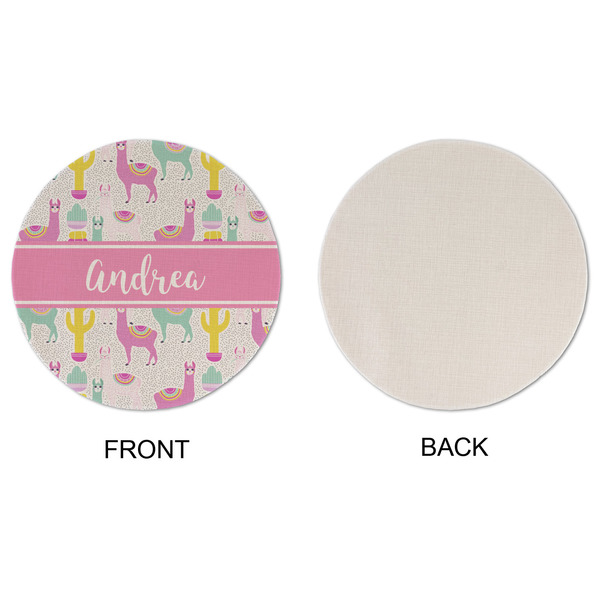Llamas Round Linen Placemats - APPROVAL (single sided)