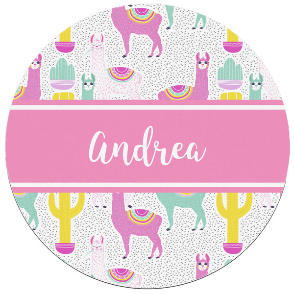 Llamas Round Mousepad - APPROVAL