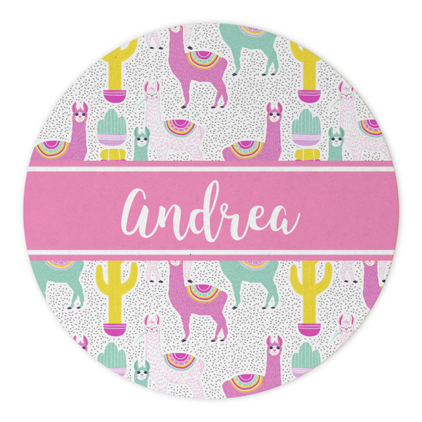 Llamas Round Paper Coaster - Approval