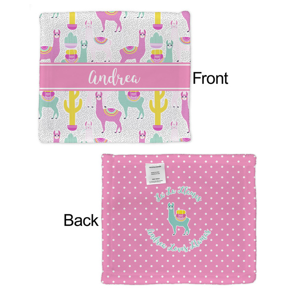 Llamas Security Blanket - Front & Back View