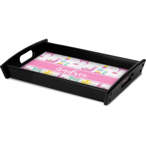 Llamas Serving Tray Black - Corner