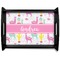 Llamas Black Wooden Tray - Large (Personalized)