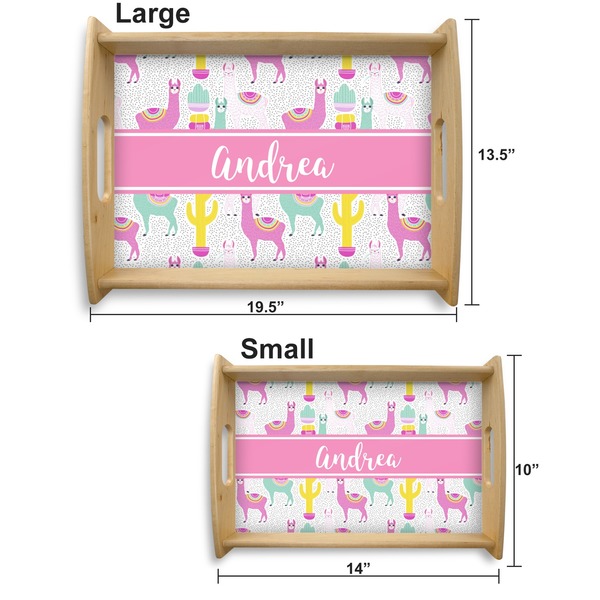 Llamas Serving Tray Wood Sizes