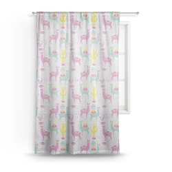 Llamas Sheer Curtain - 50"x84" (Personalized)
