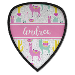 Llamas Iron on Shield Patch A w/ Name or Text
