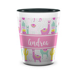 Llamas Ceramic Shot Glass - 1.5 oz - Two Tone - Single (Personalized)